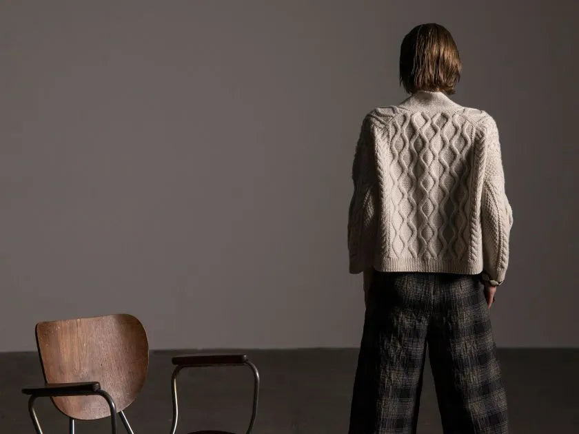 Komplet Strikkekit til Fisherman Cardigan – M