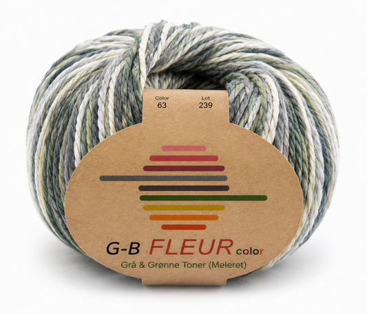 Fleur Grå & Grønne Toner (Meleret) farvenr 63