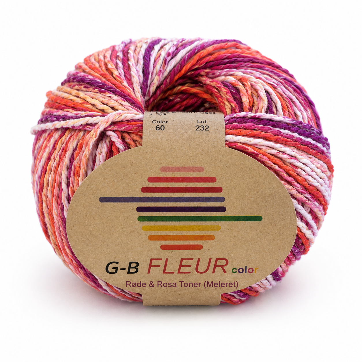 Fleur Røde & Rosa Toner (Meleret)) farvenr 60