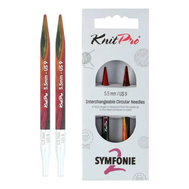 KnitPro Symfonie 2 udskiftelige pindespidser – Normal 13 cm