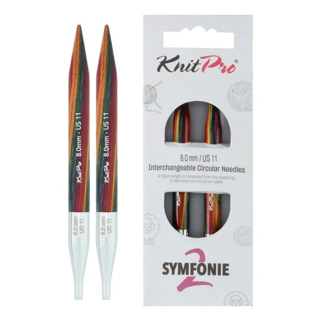 KnitPro Symfonie 2 udskiftelige pindespidser – Normal 13 cm