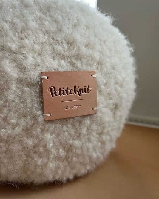 PetiteKnit Est. 2016 Læderlabel – Natur