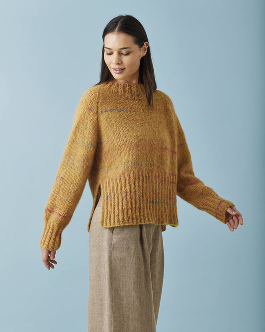 Opskrift Raglansweater med slidser